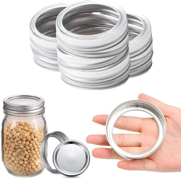 10/20PCS Split-type Bottles Lid Wide Mouth Tinplate Mason Jar Lid Jar Caps Canning Lids Storage Bands ShopTendance