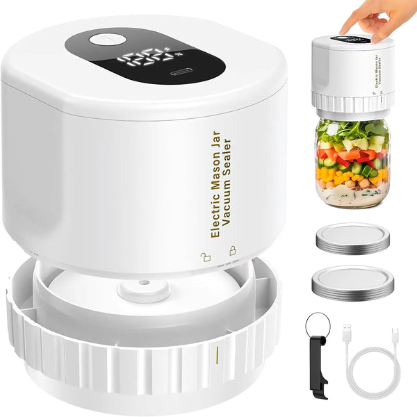 Kit d'emballage sous vide pour bocaux en verre Mason - ShopTendance