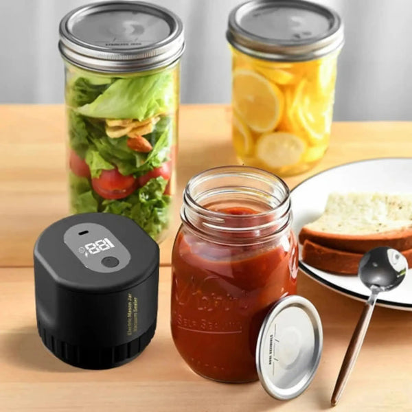 Kit d'emballage sous vide pour bocaux en verre Mason - ShopTendance